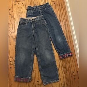 Jeans with warm flannel lining L.L. Bean and Hanna Andersson